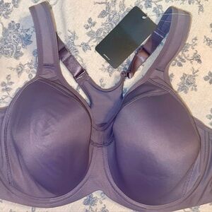 SYROKAN Women’s High Impact Sports Bra Purple Adjustable New With Tags 40D